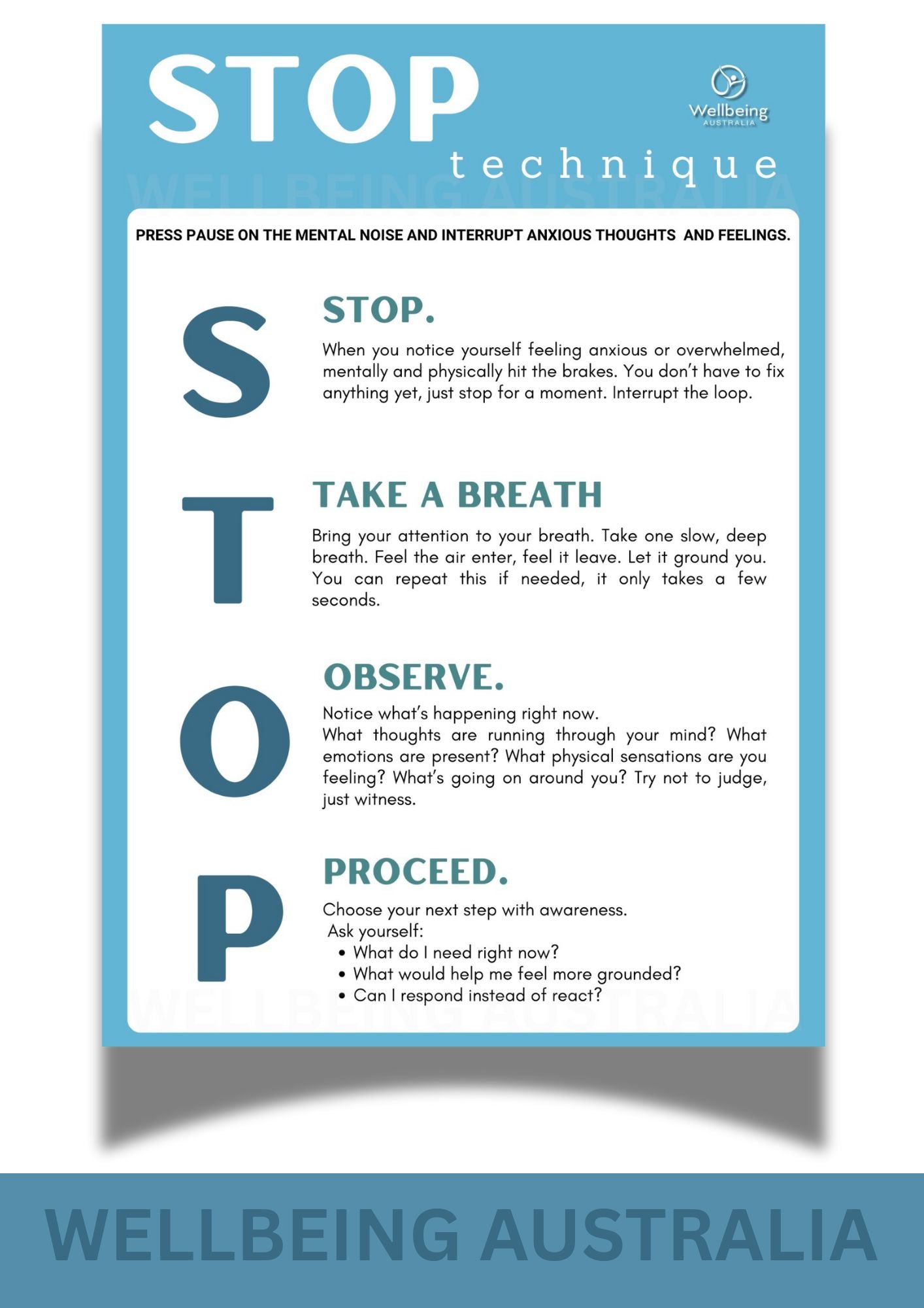 STOP Technique PDF Poster
