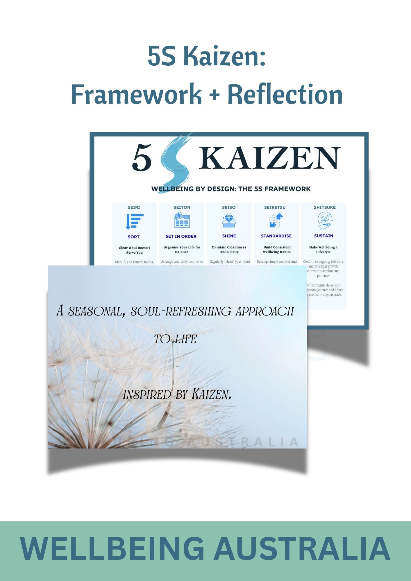 The Kaizen Reflection Journal + 5 S Framework