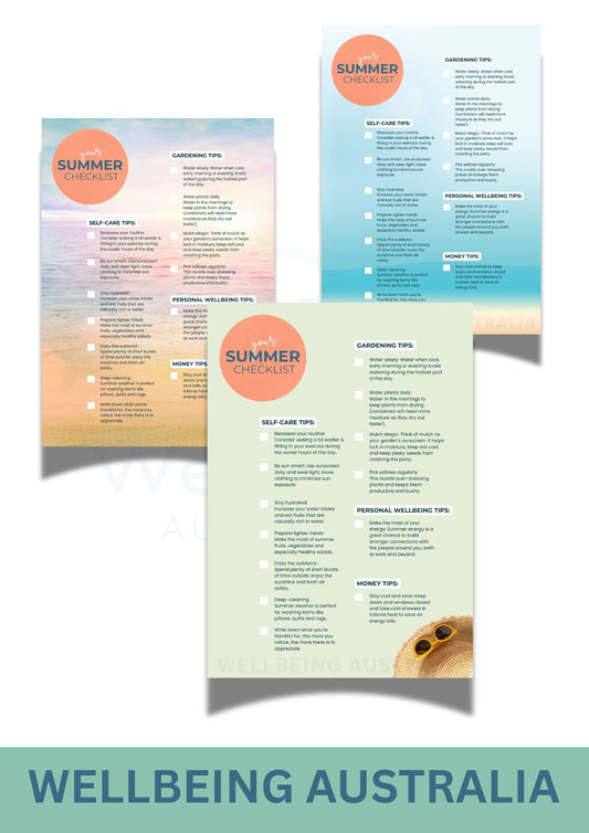 Summer Wellbeing Checklist